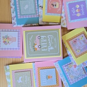 Handmade Mini Easter Spring Cards & Envelopes Boxed Set Of 8